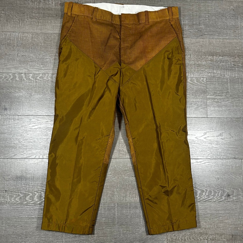 Vintage Duxbak Corduroy Hunting Pants Brown Nylon Brush Guard Field Trousers
